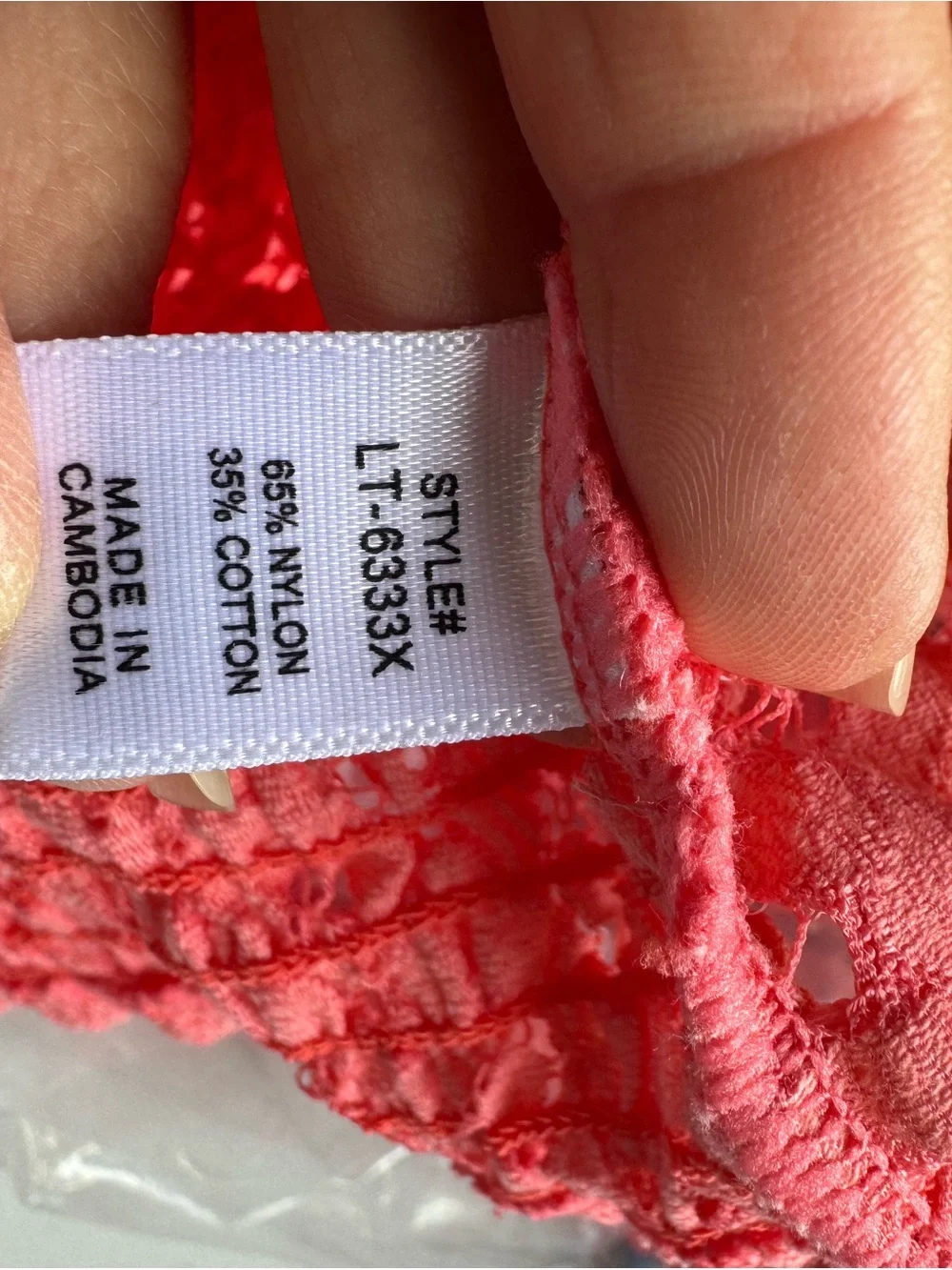 Zenana Outfitters Coral Lace Bralette with Double Straps